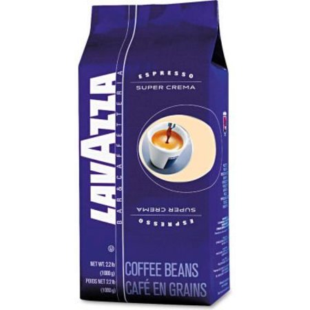 LAVAZZA Super Crema Espresso Coffee, Regular, 35.2 oz. Bag, Vacuum Packed With One Way Valve LAV4202